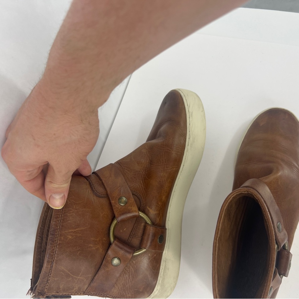 Frye Tan Leather booties - please read - Picture 7 of 15